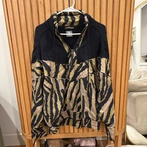 FP Movement Black and Olive Tiger Stripe Jacket